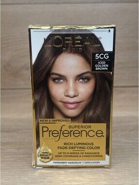 L'Oreal Paris Superior Preference Fade-Defying + Shine Permanent Hair Color, 5CG